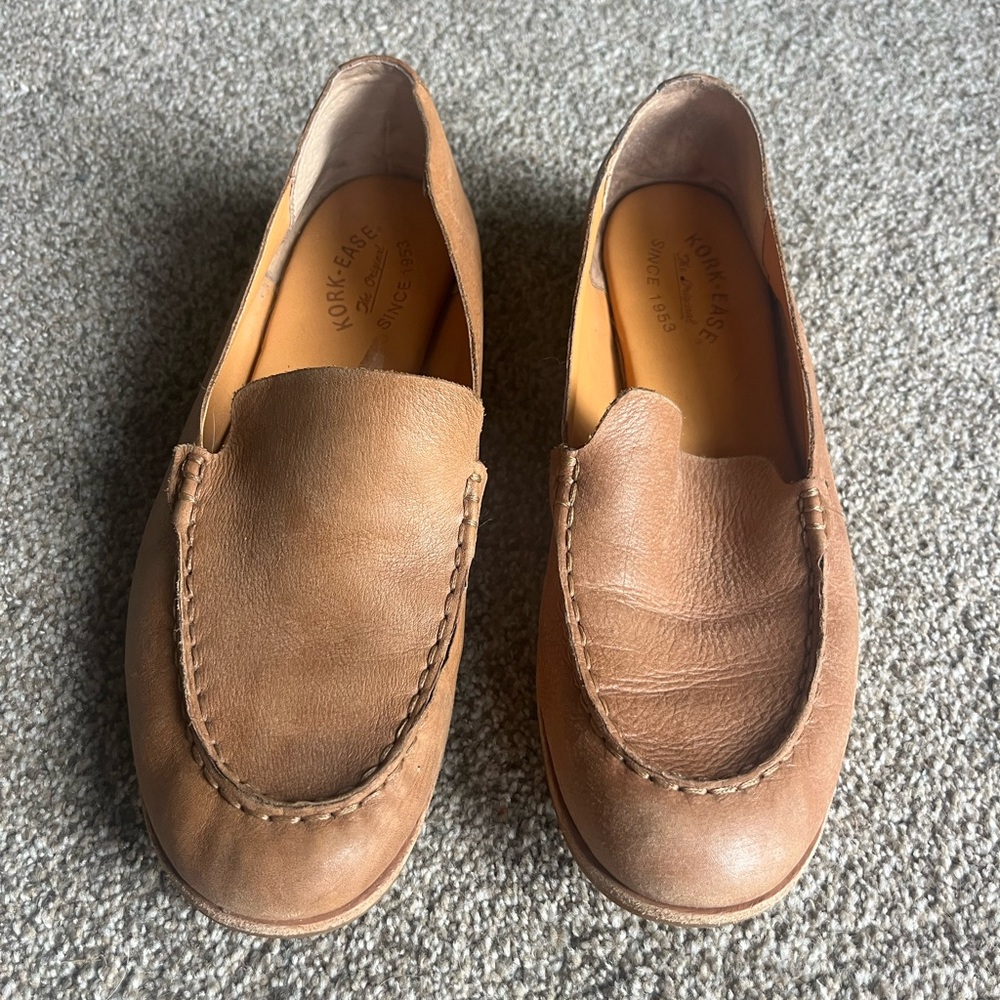 Kork-Ease Women's Brown Leather Flats
